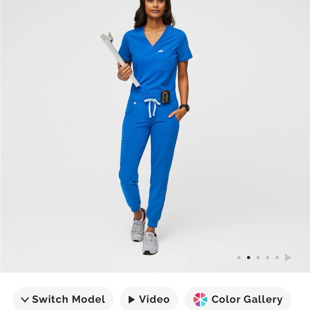 Figs Women's Blue Zamora Jogger Scrub Pants